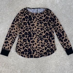 XSP Leopard, Button-Back, Elbow-Pocket Sweater
